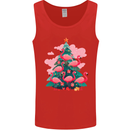 Flamingo Christmas Tree Xmas Mens Vest Tank Top Red