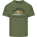 Florida Home Funny Raccoon Mens Cotton T-Shirt Tee Top Military Green