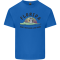 Florida Home Funny Raccoon Mens Cotton T-Shirt Tee Top Royal Blue