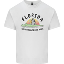 Florida Home Funny Raccoon Mens Cotton T-Shirt Tee Top White