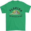 Florida Home Funny Raccoon Mens T-Shirt 100% Cotton Irish Green
