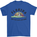 Florida Home Funny Raccoon Mens T-Shirt 100% Cotton Royal Blue