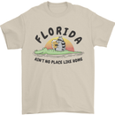 Florida Home Funny Raccoon Mens T-Shirt 100% Cotton Sand