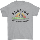 Florida Home Funny Raccoon Mens T-Shirt 100% Cotton Sports Grey