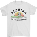 Florida Home Funny Raccoon Mens T-Shirt 100% Cotton White