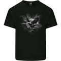 Flying American Eagle & USA Flag Mens Cotton T-Shirt Tee Top Black