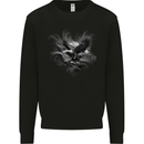 Flying American Eagle & USA Flag Mens Sweatshirt Jumper Black