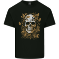 Foliage Skull Kids T-Shirt Childrens Black