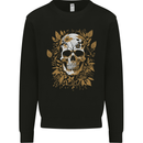 Foliage Skull Mens Sweatshirt Jumper Black