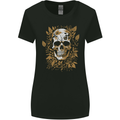 Foliage Skull Womens Wider Cut T-Shirt Black