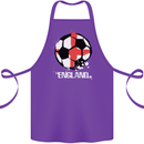 Football England Flag Cotton Apron 100% Organic Purple