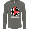 Football England Flag Mens Long Sleeve T-Shirt Charcoal