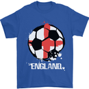 Football England Flag Mens T-Shirt 100% Cotton Royal Blue