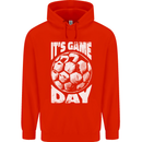 Football Game Day England Ireland Scotland Wales Childrens Kids Hoodie Bright Red