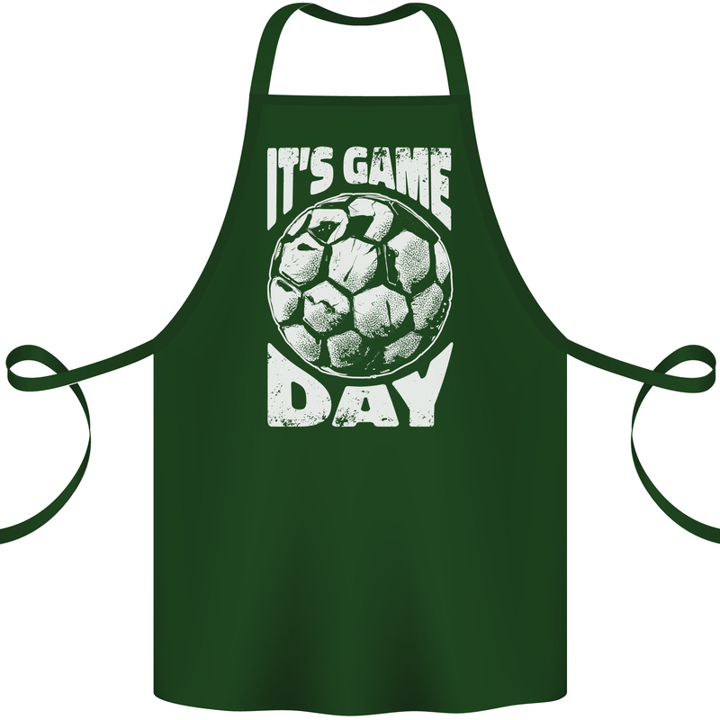 Football Game Day England Ireland Scotland Wales Cotton Apron 100% Organic Forest Green