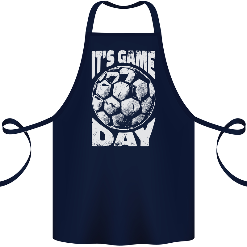 Football Game Day England Ireland Scotland Wales Cotton Apron 100% Organic Navy Blue