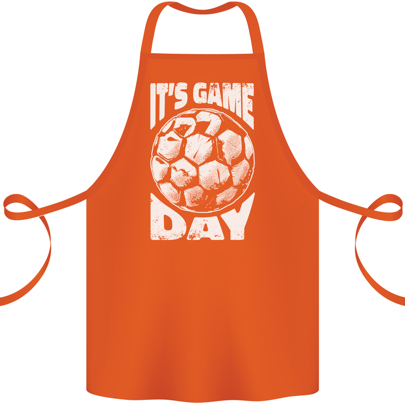 Football Game Day England Ireland Scotland Wales Cotton Apron 100% Organic Orange
