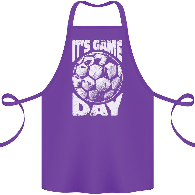 Football Game Day England Ireland Scotland Wales Cotton Apron 100% Organic Purple