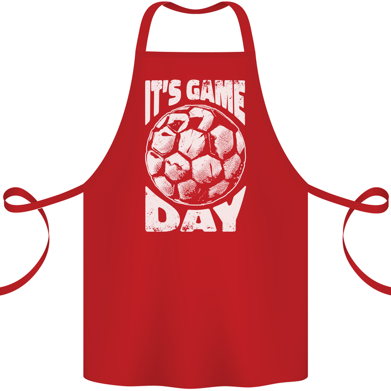 Football Game Day England Ireland Scotland Wales Cotton Apron 100% Organic Red