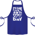 Football Game Day England Ireland Scotland Wales Cotton Apron 100% Organic Royal Blue