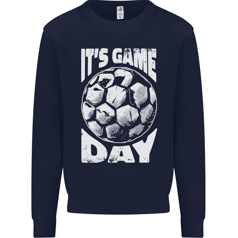 Football Game Day England Ireland Scotland Wales Kids Sweatshirt Jumper Navy Blue