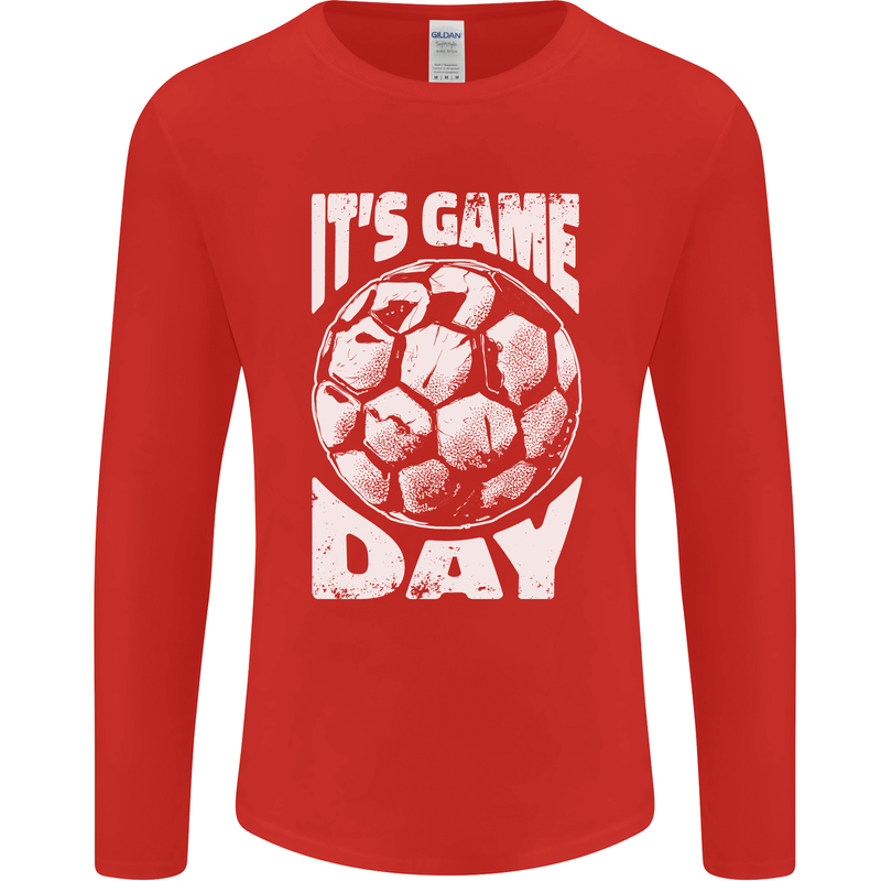 Football Game Day England Ireland Scotland Wales Mens Long Sleeve T-Shirt Red