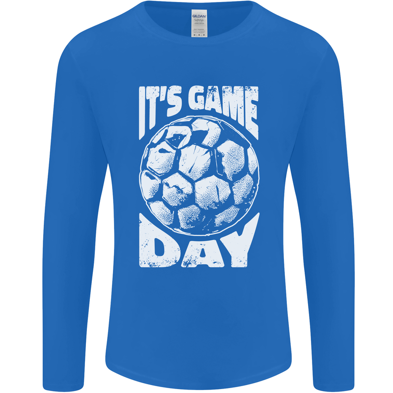 Football Game Day England Ireland Scotland Wales Mens Long Sleeve T-Shirt Royal Blue