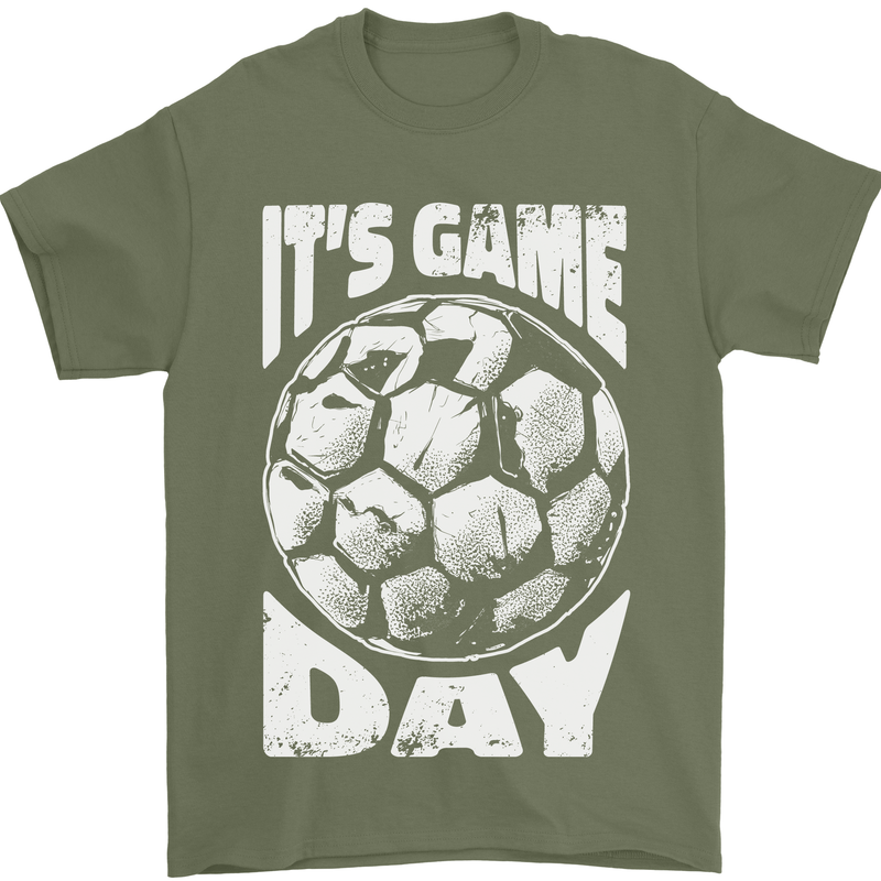 Football Game Day England Ireland Scotland Wales Mens T-Shirt 100% Cotton Military Green
