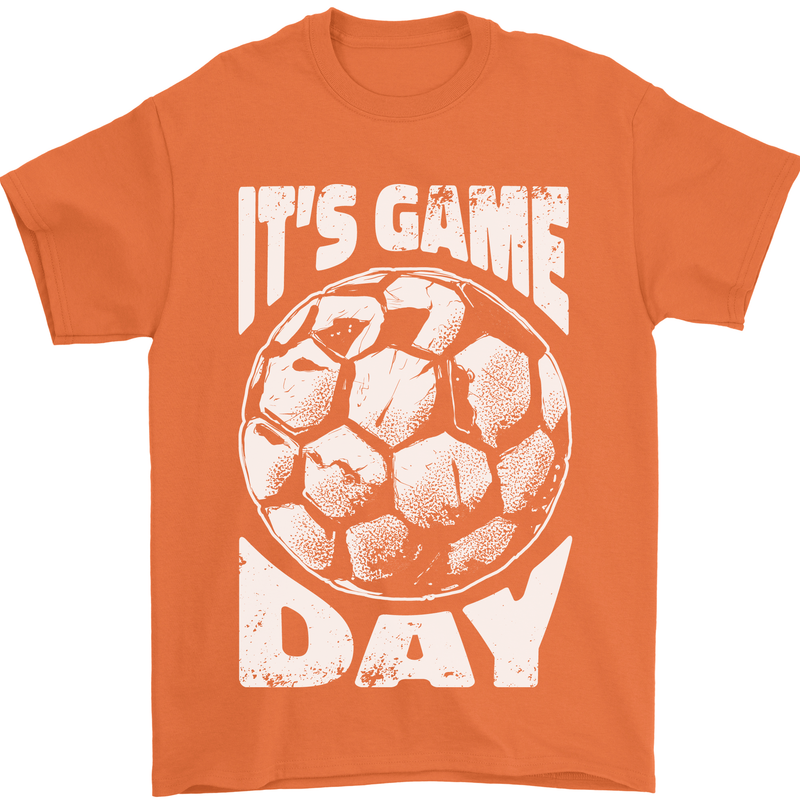 Football Game Day England Ireland Scotland Wales Mens T-Shirt 100% Cotton Orange
