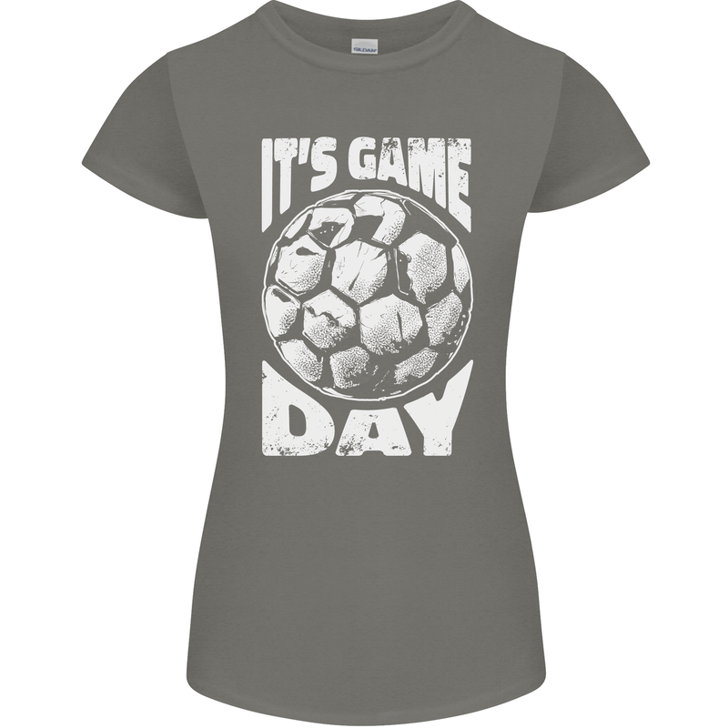Football Game Day England Ireland Scotland Wales Womens Petite Cut T-Shirt Charcoal