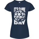 Football Game Day England Ireland Scotland Wales Womens Petite Cut T-Shirt Navy Blue