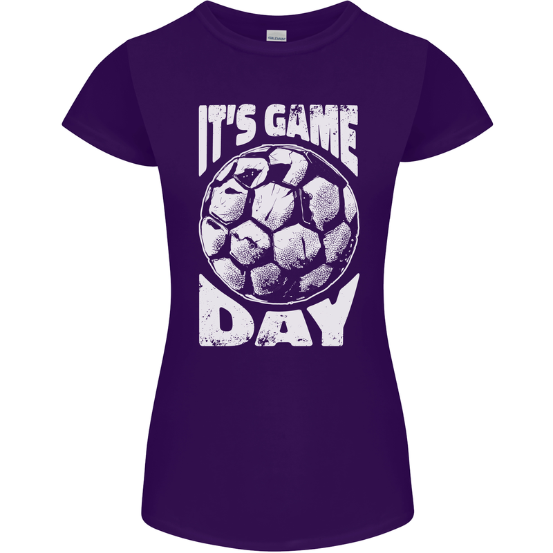 Football Game Day England Ireland Scotland Wales Womens Petite Cut T-Shirt Purple