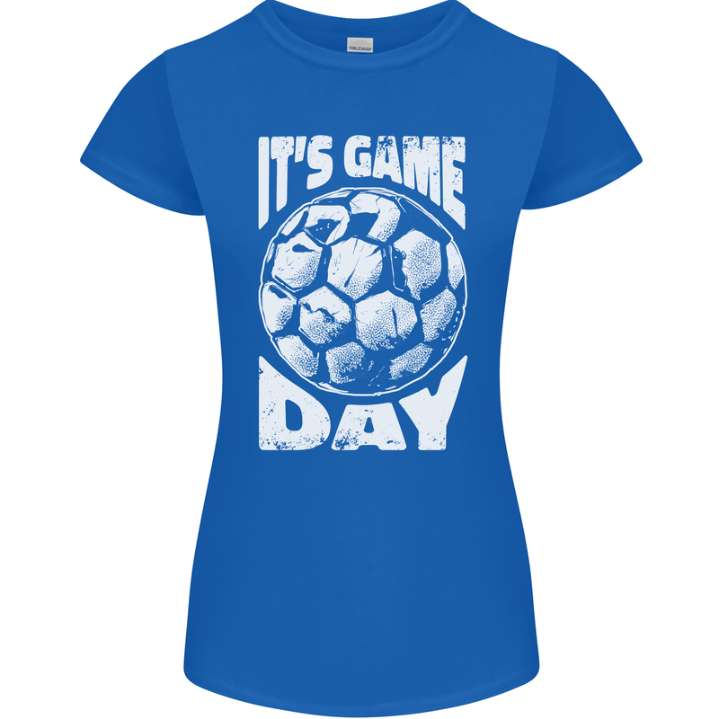 Football Game Day England Ireland Scotland Wales Womens Petite Cut T-Shirt Royal Blue