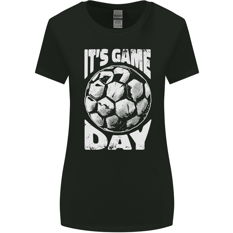 Football Game Day England Ireland Scotland Wales Womens Wider Cut T-Shirt Black