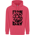 Football Its Game Day Soccer Childrens Kids Hoodie Heliconia