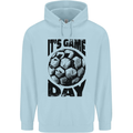 Football Its Game Day Soccer Childrens Kids Hoodie Light Blue