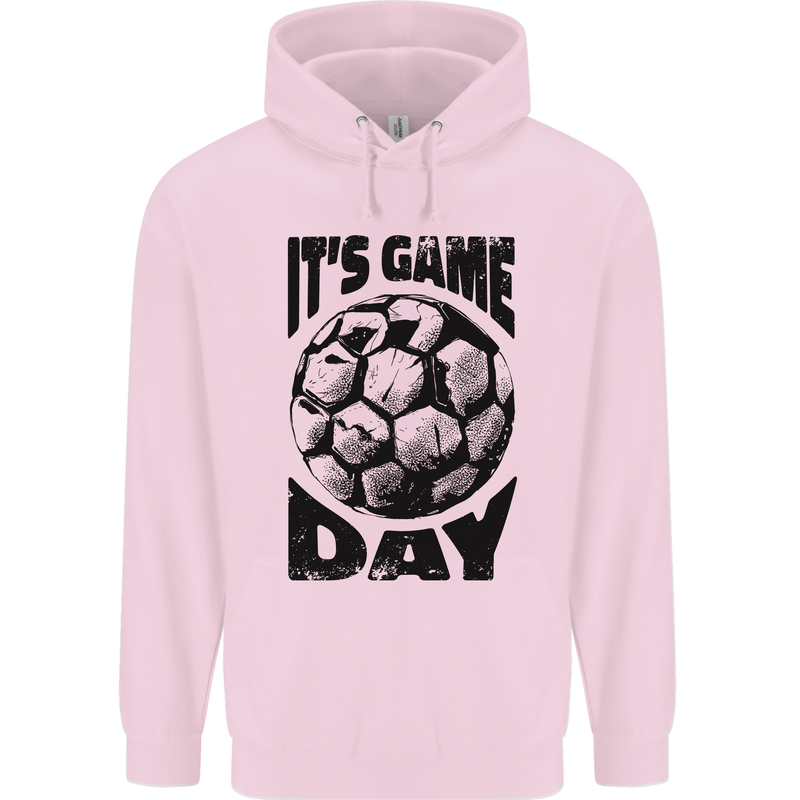 Football Its Game Day Soccer Childrens Kids Hoodie Light Pink