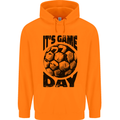 Football Its Game Day Soccer Childrens Kids Hoodie Orange