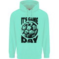 Football Its Game Day Soccer Childrens Kids Hoodie Peppermint
