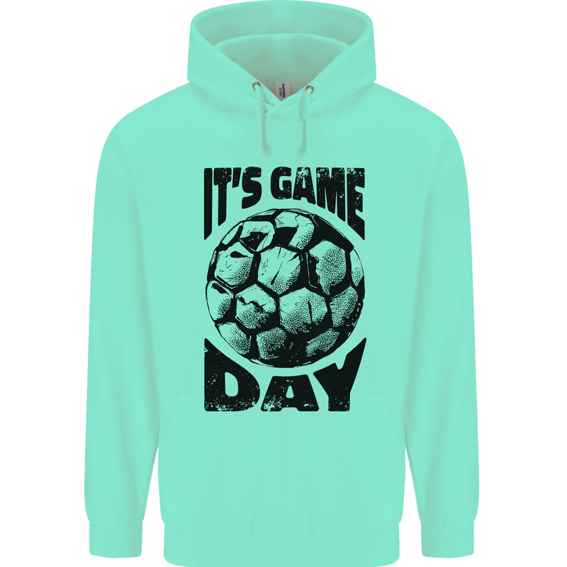 Football Its Game Day Soccer Childrens Kids Hoodie Peppermint