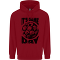 Football Its Game Day Soccer Childrens Kids Hoodie Red