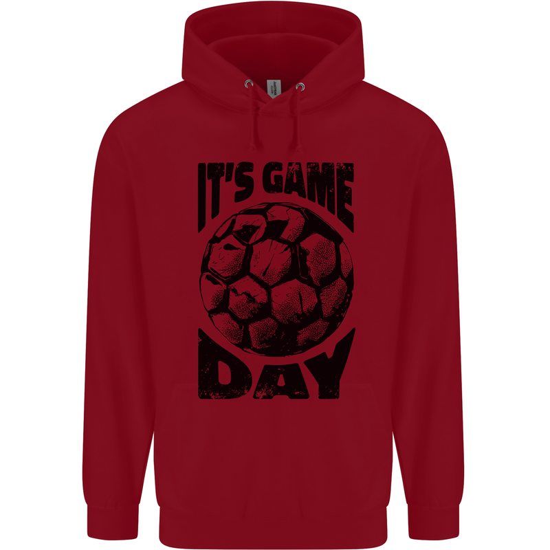 Football Its Game Day Soccer Childrens Kids Hoodie Red