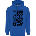 Football Its Game Day Soccer Childrens Kids Hoodie Royal Blue