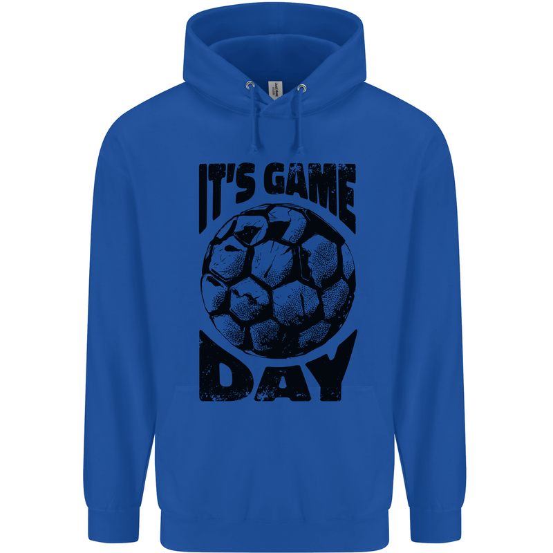 Football Its Game Day Soccer Childrens Kids Hoodie Royal Blue