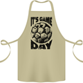 Football Its Game Day Soccer Cotton Apron 100% Organic Khaki