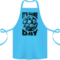 Football Its Game Day Soccer Cotton Apron 100% Organic Turquoise