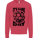 Football Its Game Day Soccer Kids Sweatshirt Jumper Heliconia