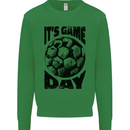 Football Its Game Day Soccer Kids Sweatshirt Jumper Irish Green