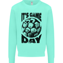 Football Its Game Day Soccer Kids Sweatshirt Jumper Peppermint