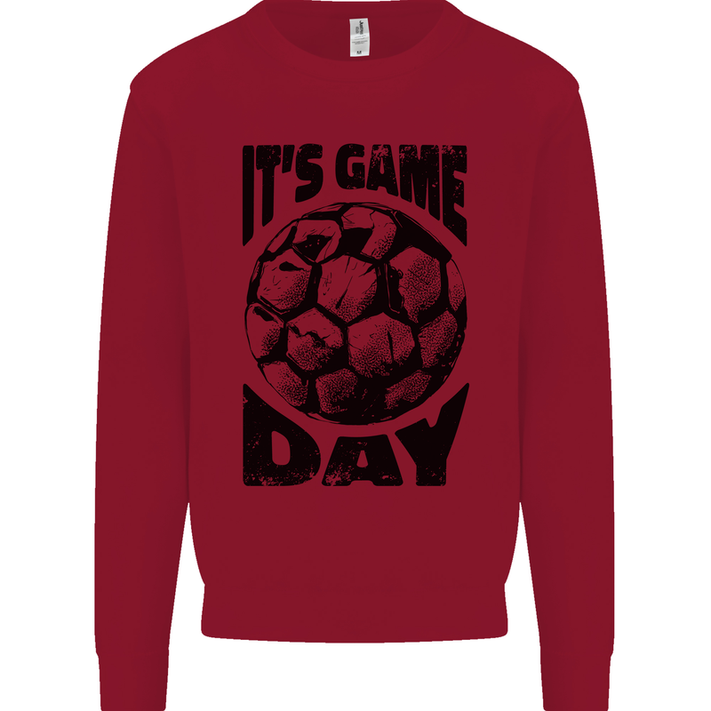 Football Its Game Day Soccer Kids Sweatshirt Jumper Red